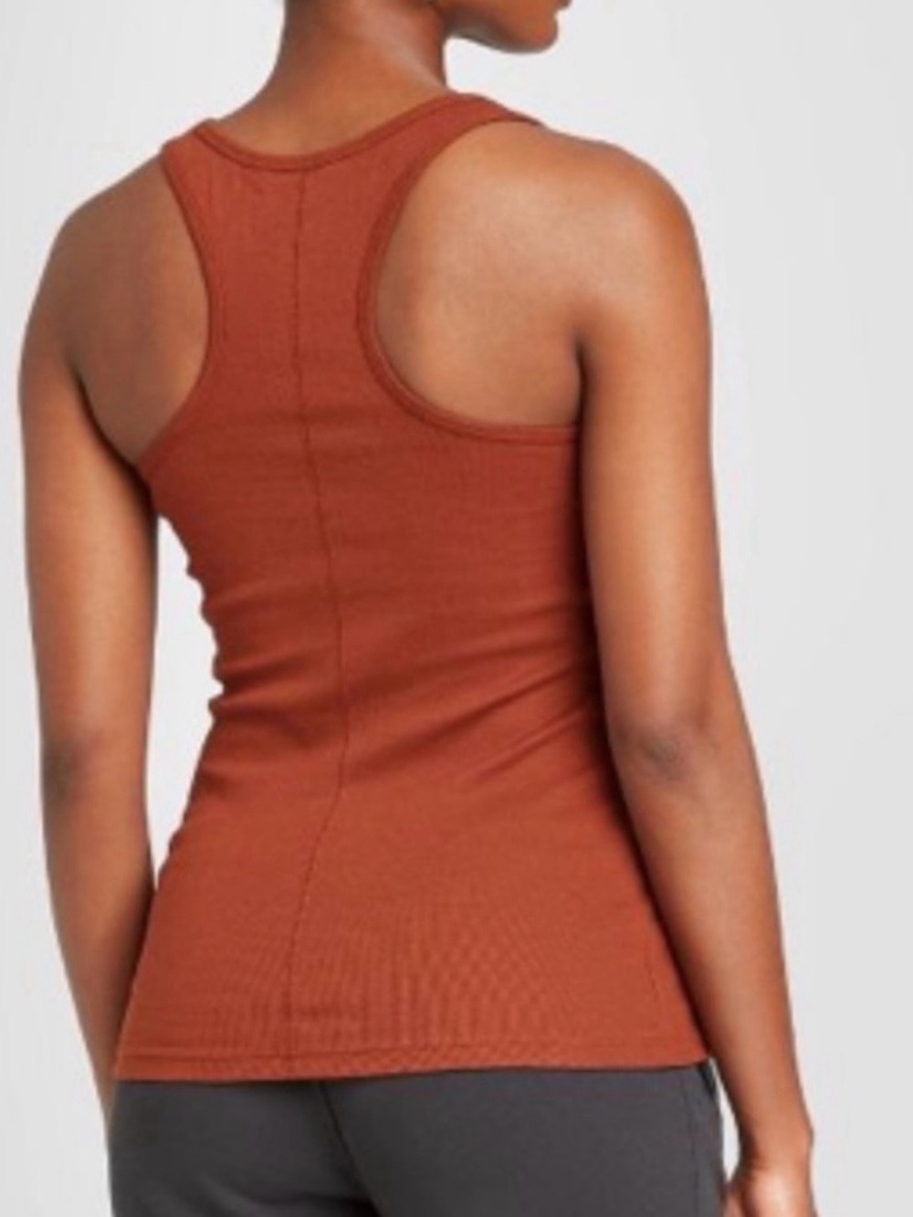 Universal Thread Women's Ribbed Racerback Tank Top in Rust - Picture 2 of 5